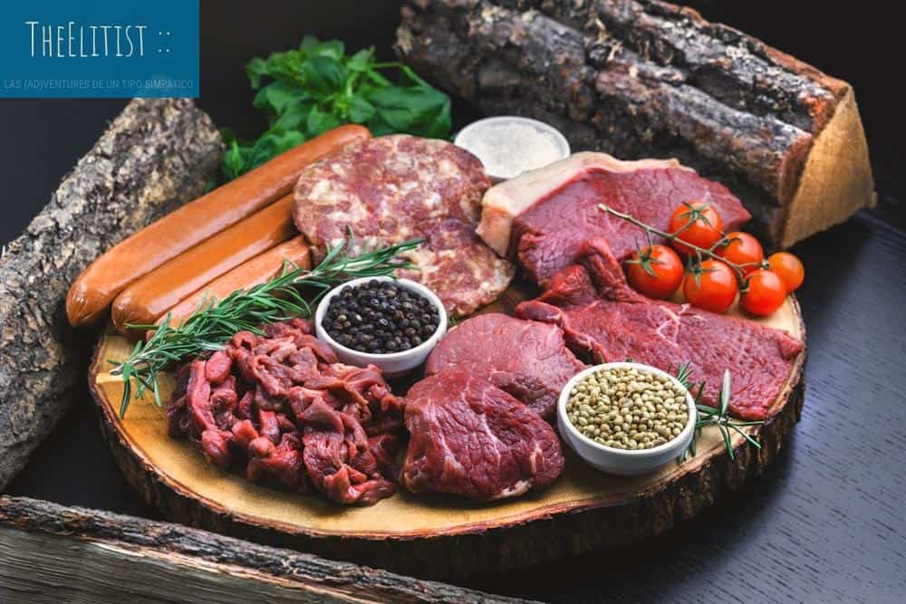 raw meat on white ceramic plate