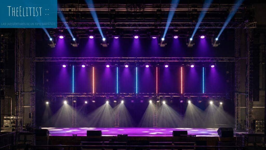 Diferentes tipos de luces utilizados en un evento