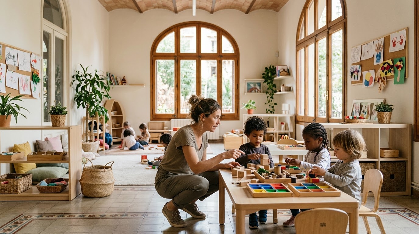 Aula de educación infantil británica en Barcelona